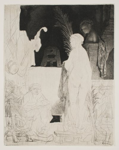 Bir Modelden Çizim Yapan Sanatçı by Rembrandt van Rijn