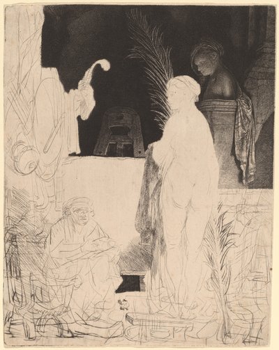 Modelden Çizim Yapan Sanatçı by Rembrandt van Rijn