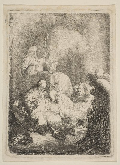 Sünnet: Küçük Plaka, yakl. 1630. by Rembrandt van Rijn