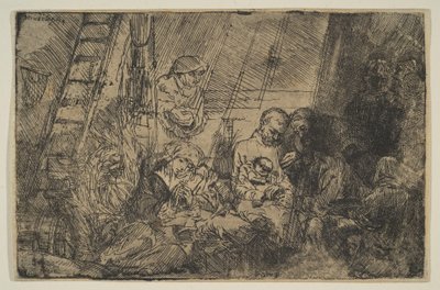 Ahırda Sünnet, 1654. by Rembrandt van Rijn
