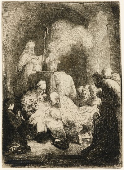 Sünnet: küçük tabak, 1630. by Rembrandt van Rijn