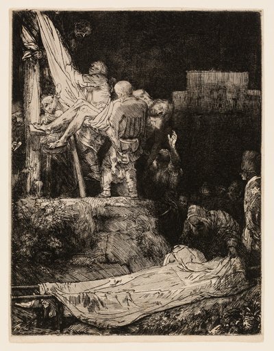 Torchlight ile Haçtan İniş by Rembrandt van Rijn