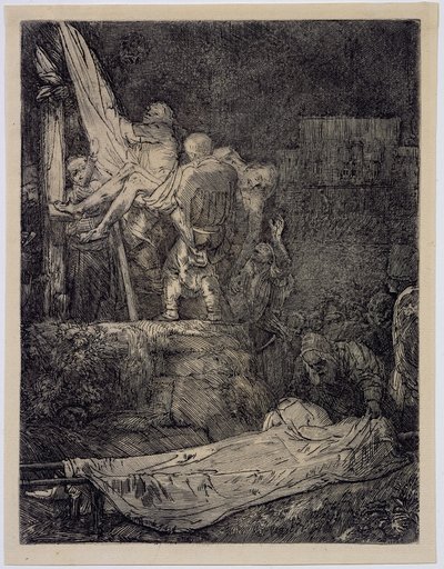 Torchlight ile Haçtan İniş by Rembrandt van Rijn