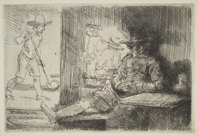Golf Oyuncusu, 1654. by Rembrandt van Rijn
