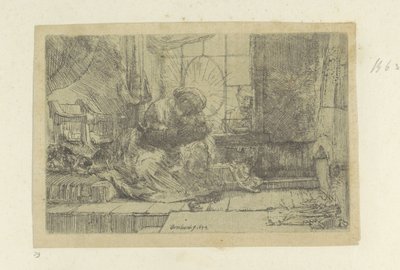 Kedi ve Yılanlı Kutsal Aile by Rembrandt van Rijn