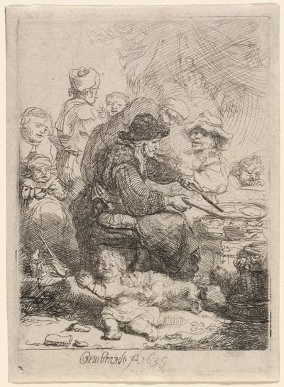 gözleme kadın by Rembrandt van Rijn