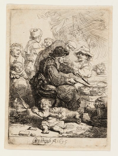 gözleme kadın by Rembrandt van Rijn