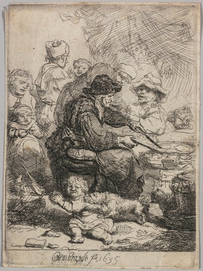 Gözleme Kadın, 1635. by Rembrandt van Rijn