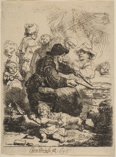 Gözleme Kadın, 1635. by Rembrandt van Rijn