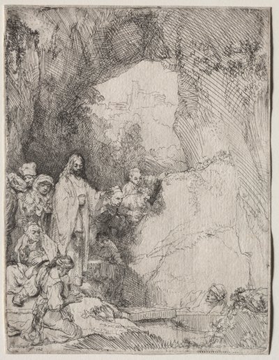 Lazarus'un Yükselişi: Küçük Tabak by Rembrandt van Rijn