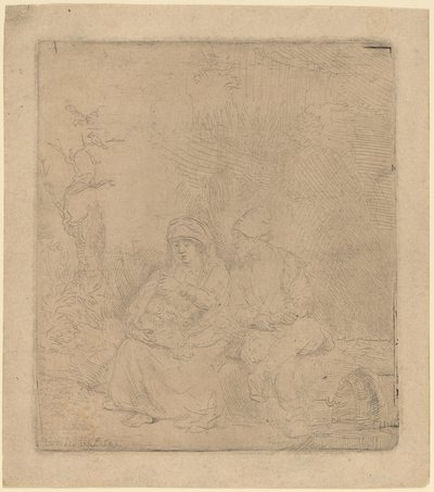 Uçuşta Kalanlar: Hafifçe Kazınmış, 1645. by Rembrandt van Rijn