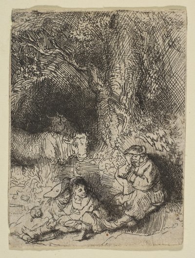Uyuyan Çoban, yak. 1644. by Rembrandt van Rijn