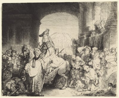 Mordekay'ın Zaferi by Rembrandt van Rijn