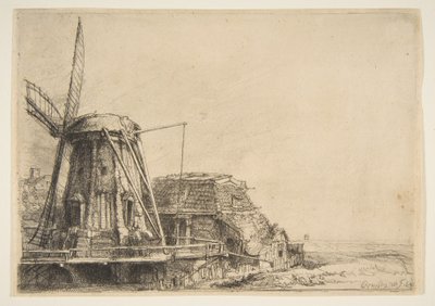 Yel Değirmeni, 1641. by Rembrandt van Rijn