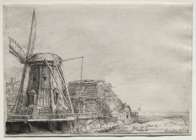 Yel Değirmeni, 1641. by Rembrandt van Rijn