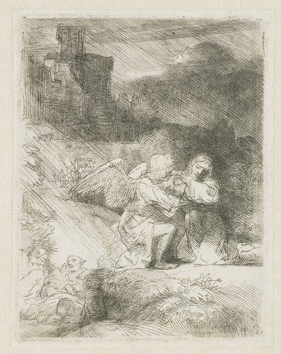 Bahçedeki ızdırap by Rembrandt van Rijn
