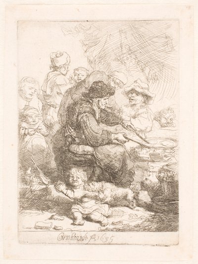 gözleme kadın by Rembrandt van Rijn