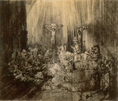 ಮೂರು ಶಿಲುಬೆಗೇರಿಸುವಿಕೆಗಳು, 1653 ಟರ್ಕ್ by Rembrandt van Rijn
