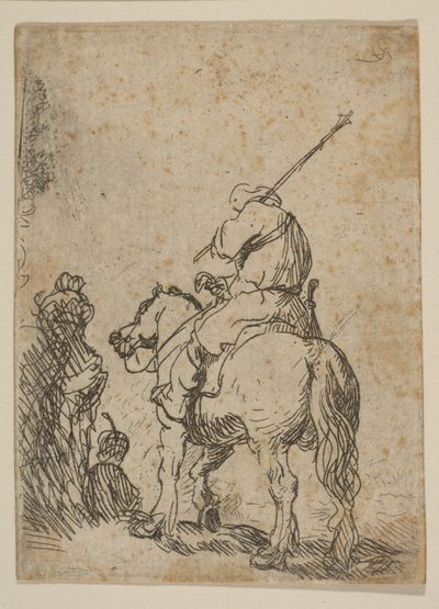 Atlı Türbanlı Asker, yak. 1629. by Rembrandt van Rijn