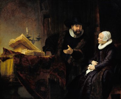 Mennonite Vaiz Anslo ve Karısı by Rembrandt van Rijn