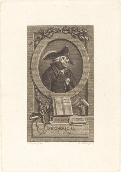 Büyük Frederick, Prusya Kralı by Remi Henri Joseph Delvaux after Johann Heinrich Ramberg