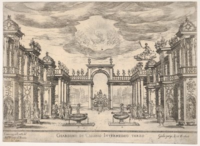 Altıncı ara: Calypso bahçesi Orta seviye altıncı: Calypso bahçesi, seriden ..., 1608. by Remigio Cantagallina