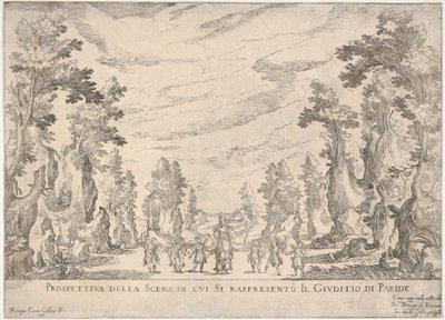 Paris Yargısı Prospettiva della scena i..., 1608