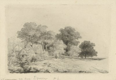 Bir çitin yanında çiftlik by Remigius Adrianus Haanen