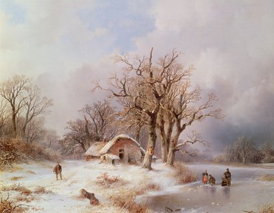 Kış manzarası (petrol) by Remigius Adrianus Haanen