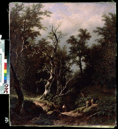 Orman manzarası. Resim Remigius Adrianus van Haanen (Remy veya Remi Adrien van Hannen) by Remigius van Haanen