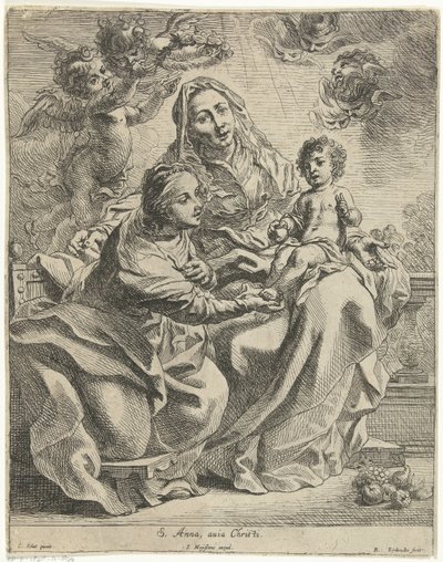 Anna üçlü S. Anna, auia Christi (nesne üzerindeki başlık) by Remoldus Eynhoudts