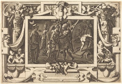 Medea, Jason ile Yola Çıkıyor by René Boyvin after Leonard Thiry