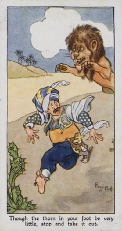 Doğu Atasözü: Ayağındaki diken çok az da olsa dur çıkar çıkar (renkli taş) by René Bull