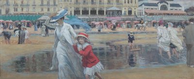 Cabourg Plajı, c. 1910. by René François Xavier Prinet