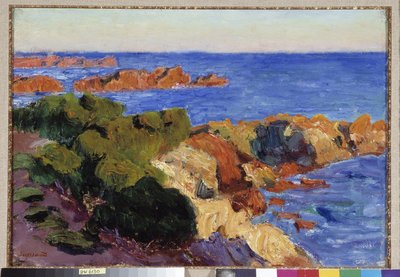 Agay Tablosundaki kırmızı kayalar, Rene Seyssaud (1867-1952) 1901 Regards de Provence Vakfı, Marsilya by Rene Auguste Seyssaud