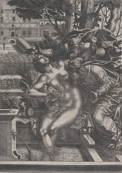 Susanna ve Yaşlılar. by Rene Boyvin