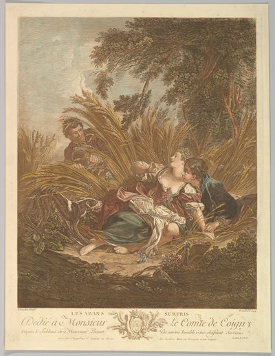 Les Amans Surpris Sürpriz Aşıklar, 18. yüzyıl. by Rene Gaillard