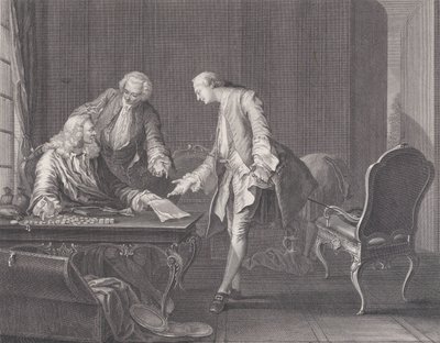 Mirasını İsteyen Müsrif Oğul, yak. 1751. by Rene Gaillard