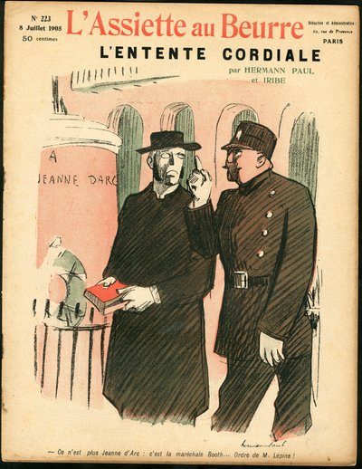 “L’Plate au beurre”” kapağı, 223 numara, satirik renklerde by Rene George Hermann Paul