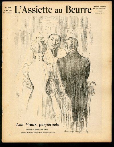 “Tereyağı Tabağı”nın Kapağı, 268 numara, Satirique ve Renkler by Rene George Hermann Paul