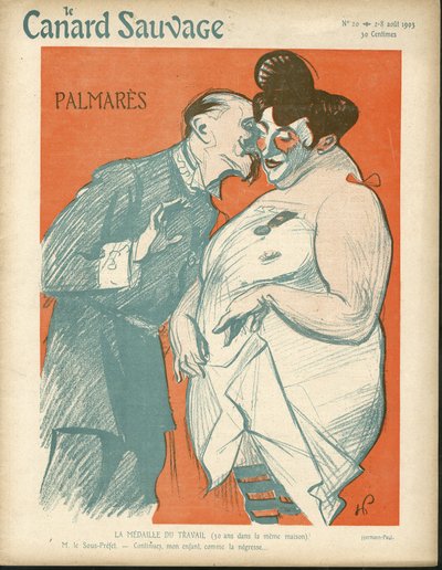 The Wild Duck Cover için Hermann-Paul (1864-1940) çizimi, No. 20 by Rene George Hermann Paul