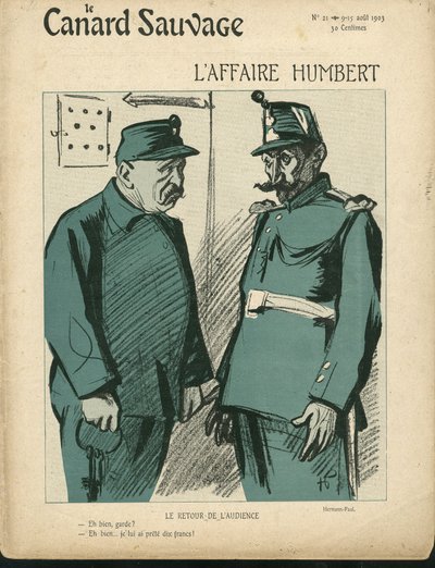 Le Canard Sauvage, No. 21 Kapağı için Hermann-Paul (1864-1940) çizimi by Rene George Hermann Paul