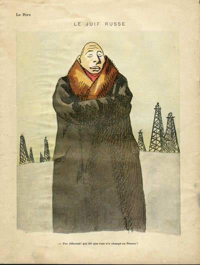 Hermann-Paul'un (1864-1940) Le Lire'deki çizimi, yaklaşık. 1935 - Rus Yahudisi - Antisemitizm, Petrol - Yahudi by Rene George Hermann Paul