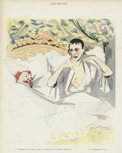 Düğün gecesi. Le Rire için İllüstrasyon by Rene George Hermann Paul