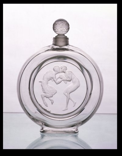 Le Baiser du Faune, Molinard by Lalique için şeffaf cam koku şişesi by Rene Jules Lalique