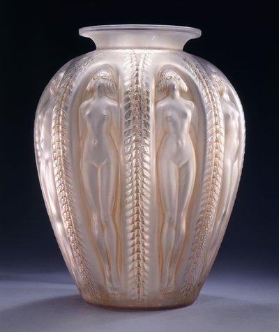 Lüksemburg, anıtsal bir kalıplanmış cam vazo, by Rene Jules Lalique