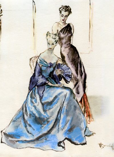 20. yüzyılın Fransız modası, 1938. by Rene Robert Bouche