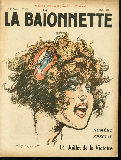 “La Baionnette” Kapağı, 210 Numara, Renklerle Hiciv by Rene Vincent