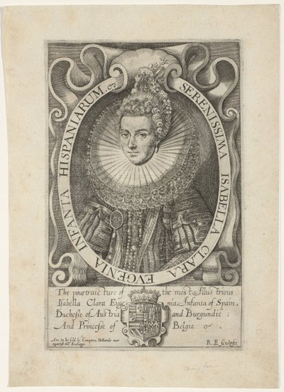 Portret van Isabella Clara Eugenia İspanya