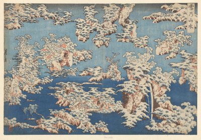 Sneeuwlandchap Yuki no sansui (nesne üzerindeki başlık) by Renshi